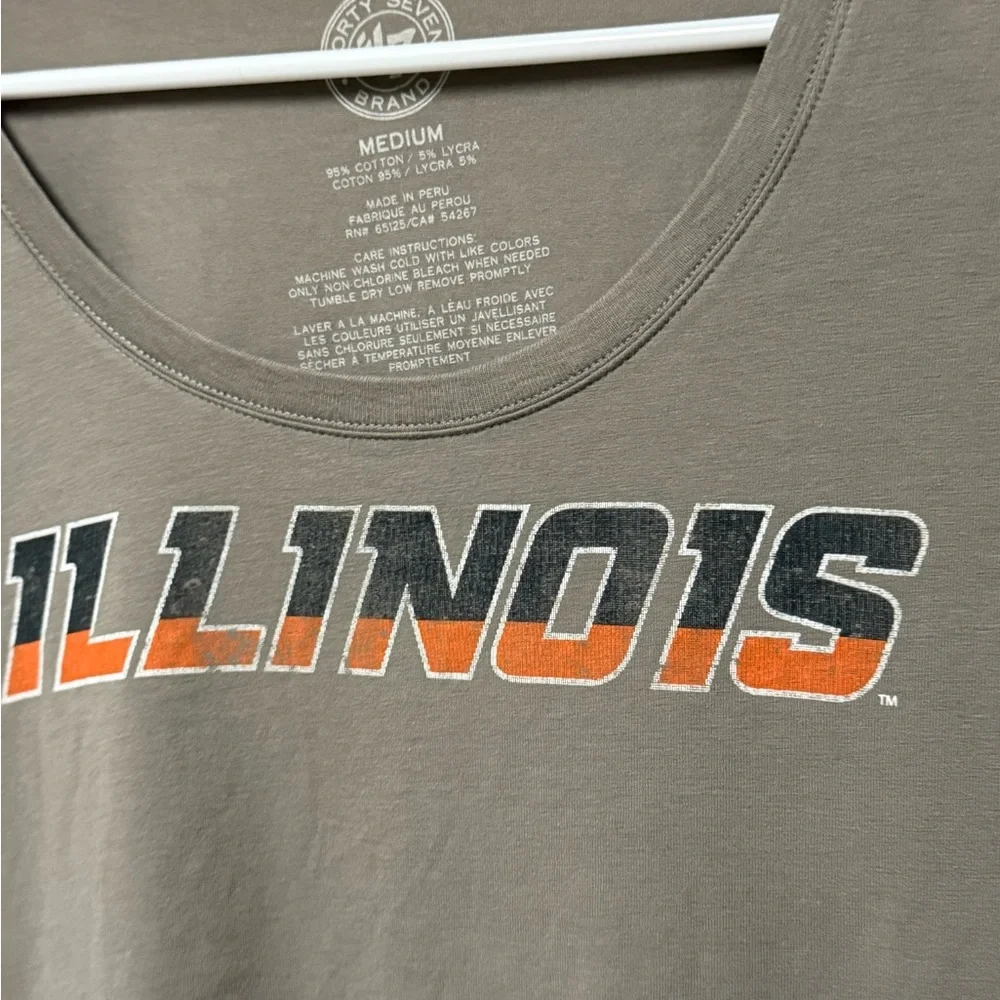 Illinois Women's Long Sleeve Top - Gray and Orange - Picture 7 of 10